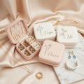 Personalized Jewellery Box, Custom Jewellery Boxes, Bridesmaid Jewellery Box, Gift for Her, Travel Jewellery Case, Custom Name Jewellery Box