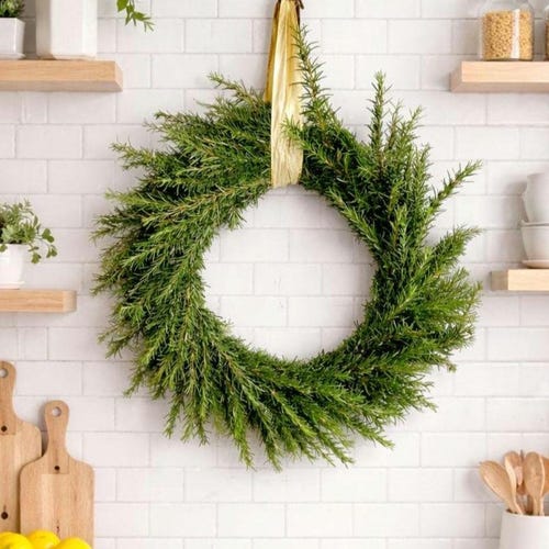 Fresh Rosemary Wreath Unique Home Decor Holiday Wreath
