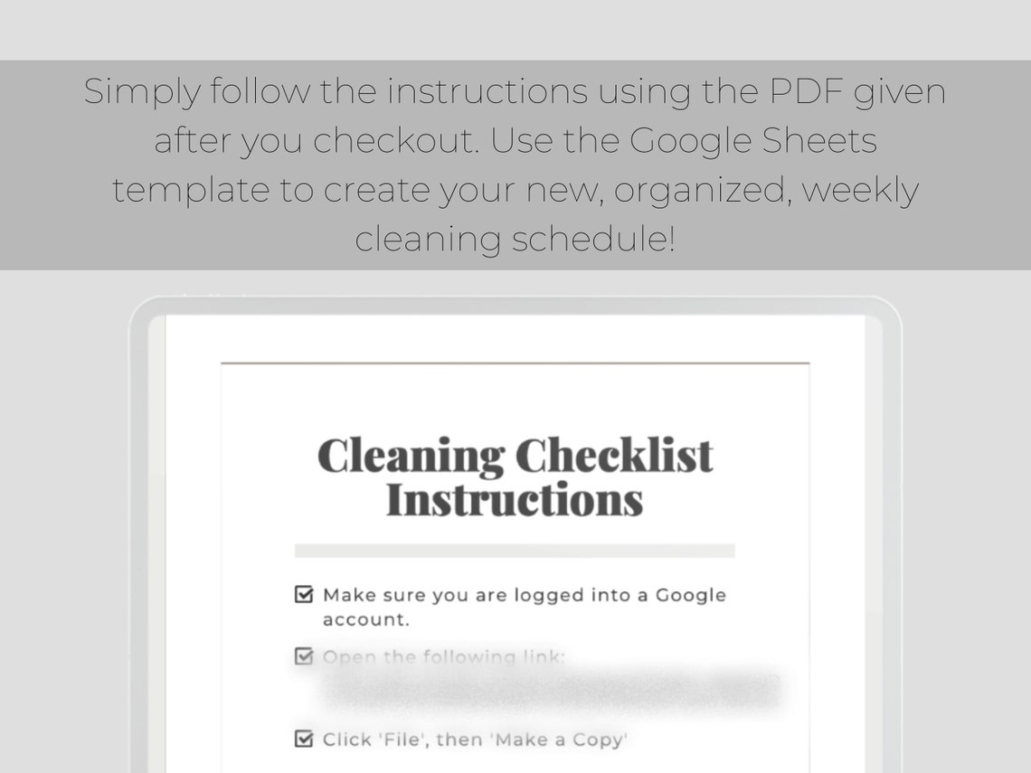 Weekly Cleaning Schedule Template With Checklist, Google Sheets ...