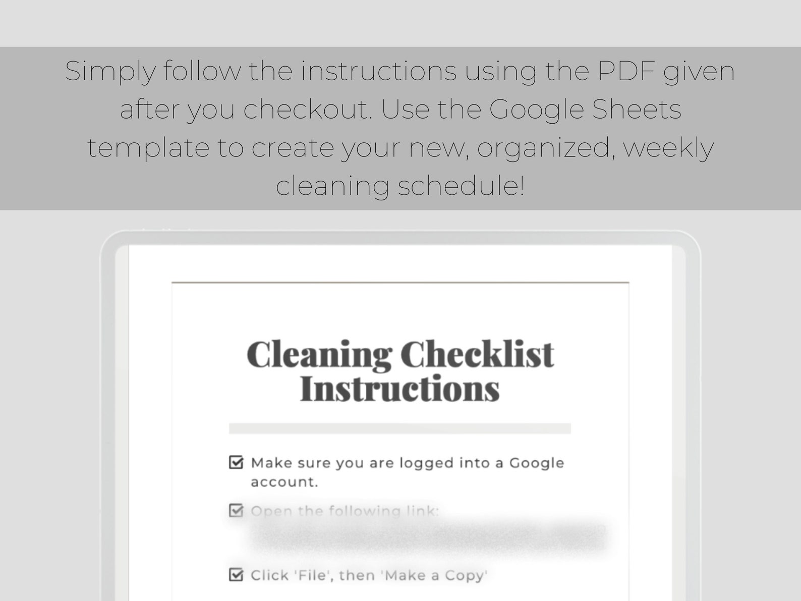 Weekly Cleaning Schedule Template With Checklist, Google Sheets ...