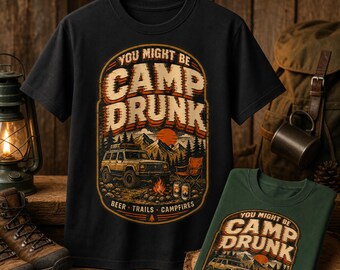Funny Camping Shirt, 4x4 Beer Outdoor T-Shirt for Men