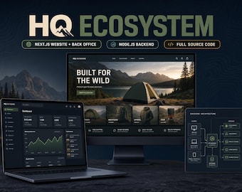HQ Ecosystem Full Stack Commerce CMS Source Code (Next.js, Node.js)