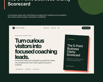 Business Coach Lead Magnet Funnel, Next.js Opt In Template