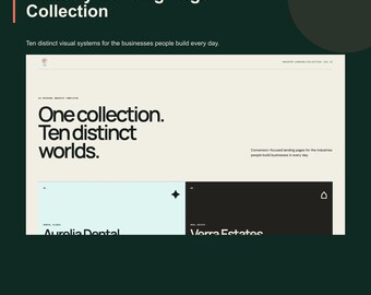 10 Industry Landing Page Templates, Next.js Website Bundle