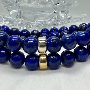 AAA+ Lapis Lazuli Bracelet / 8mm High Quality Lapis Lazuli / Beaded Lapis Lazuli Bracelet / Mens Bracelet / Womens Bracelet / Gifts Idea