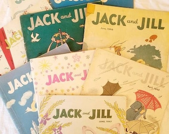 Vintage 1940s Jack and Jill children&#39;s magazines