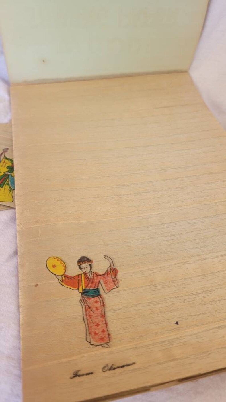 1950s Japanese Wood Shaving Paper Stationary Kit Okinawa's - Etsy