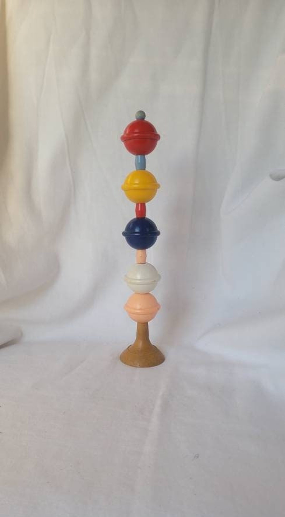 Vintage 1960s Push 'n' Pull Rattle by Child Guidance Toys With Original ...