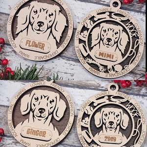 Dachshund Layered Dog Ornament