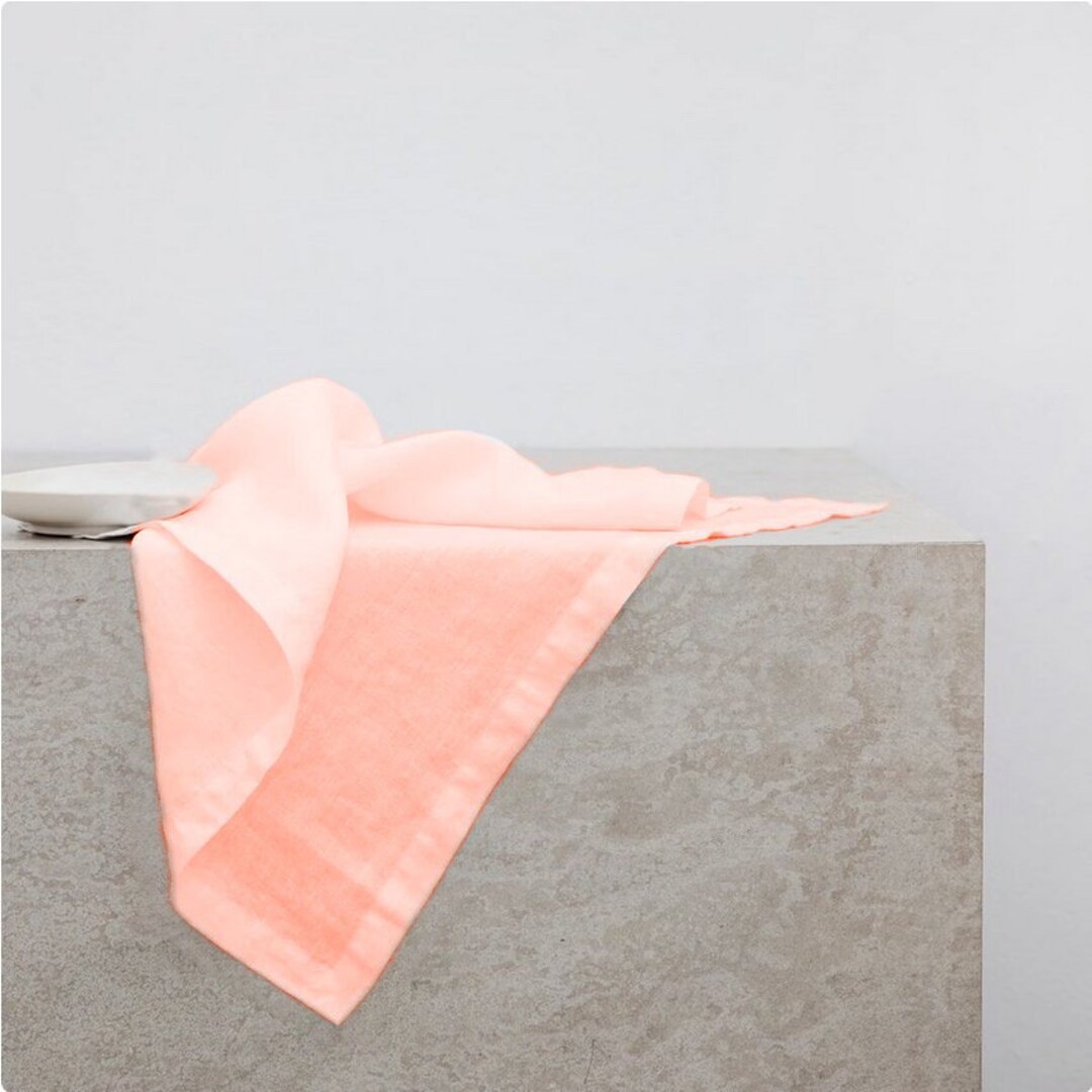 100 Pack Peach Napkin Cotton Napkins Handmade Napkin Peach Etsy