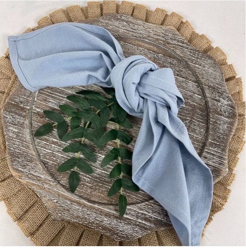 100 Pack Dusty Blue Napkins Cotton Napkins Handmade Napkins Etsy