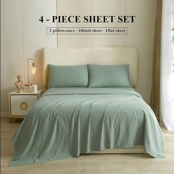 Sage Green Queen Sheet Set Etsy