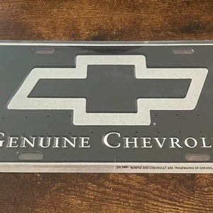 Genuine Chevrolet Booster License Plate Chevy Vintage Camaro Corvette Silverado