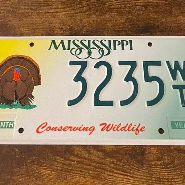 Wild Turkeys License Plate Etsy