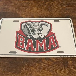 University of Alabama Booster License Plate BAMA Roll Tide