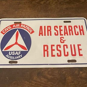 Placa de reforço de patrulha aérea civil Busca e resgate aéreo Auxiliar da Força Aérea dos Estados Unidos