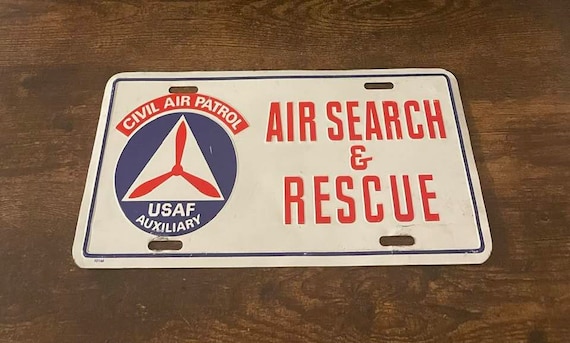 Civil Air Patrol Booster License Plate Air Search Rescue United