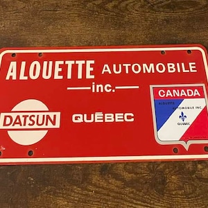 Alouette Automobile Inc Händler Booster Kennzeichen Datsun Quebec Canada