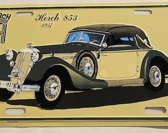 Horch 853 1937 Booster License Plate Vintage Classic Car Concours