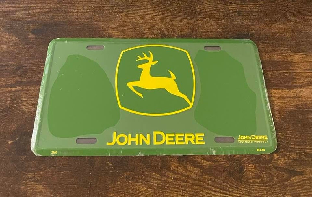 John Deere Booster License Plate Tractor Tractors Farm Farmer Farming