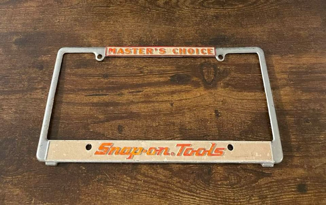 Master's Choice Snap-on Tools Booster License Plate Frame Metal - Etsy