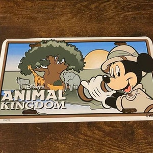 Disney World Animal Kingdom Booster Nummernschild Mickey Mouse Florida