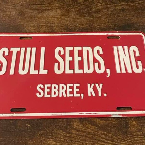 Stull Seeds Booster Nummernschild Sebree Kentucky Farm Landwirtschaft Bauer Landwirtschaft