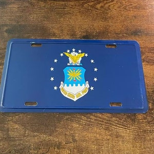 United State Air Force Booster License Plate USAF Veteran