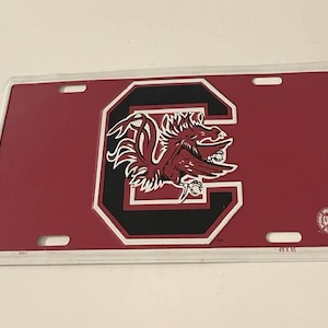 University Of South Carolina Gamecocks Booster License Plate USC