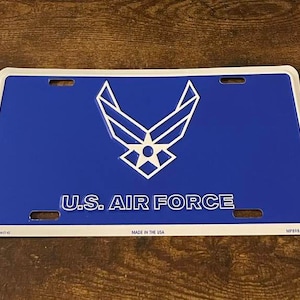 United States Air Force Booster License Plate New Old Stock