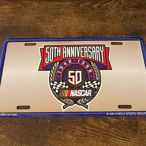 1998 50th Jubiläum Nascar Booster Nummernschild Racing Motorsport