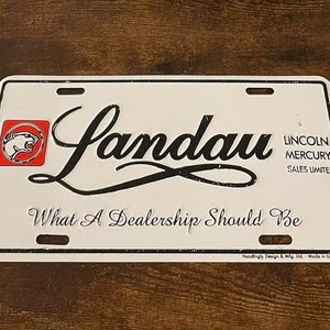 Landau Lincoln Mercury Dealership Booster License Plate Winnipeg Manitoba