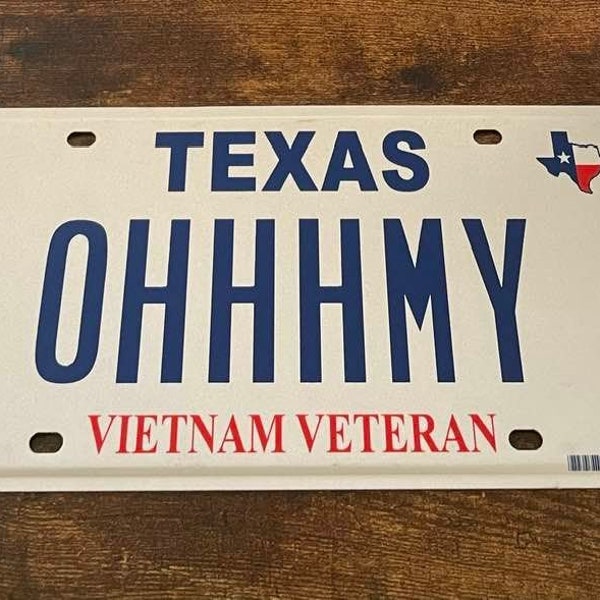 Vietnam Veteran License Plate Etsy