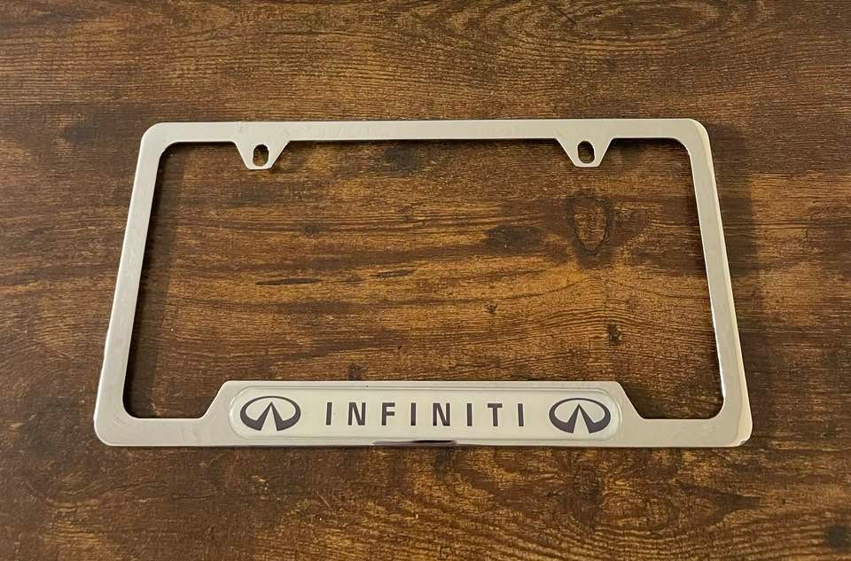 Infiniti license plate cover discount