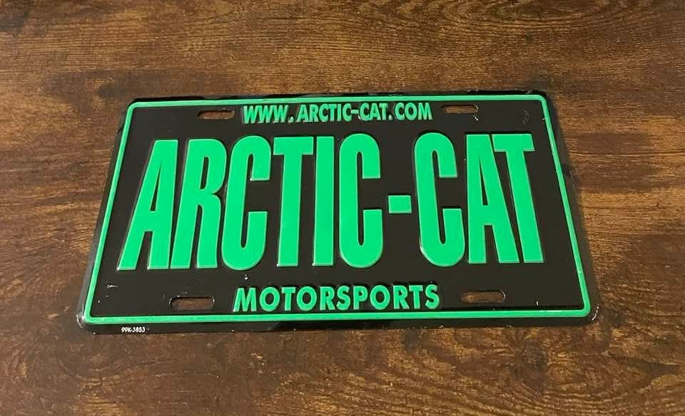 Vintage Arctic Cat Silver Gloss License Plates Vintage Arctic Cat Silver Gloss License Plates