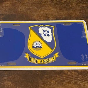 Blue Angels Booster License Plate Naval Air Command US Navy Vintage McDonnell Douglas F/A-18 Hornet Boeing F/A-18 Super Hornet