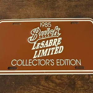 1985 Buick Lesabre Limited Collector&#39;s Edition Booster License Plate