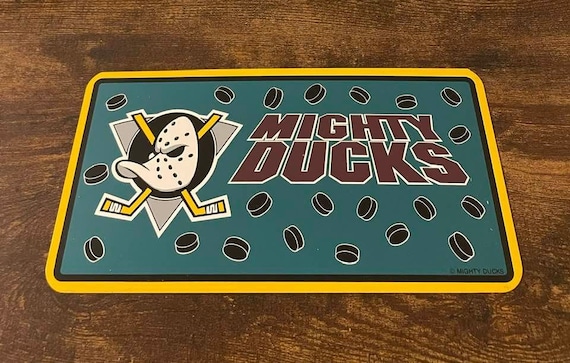 Mighty Ducks Booster License Plate Ice Hockey Anaheim California