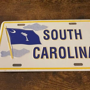 South Carolina Flag Booster License Plate The Palmetto State