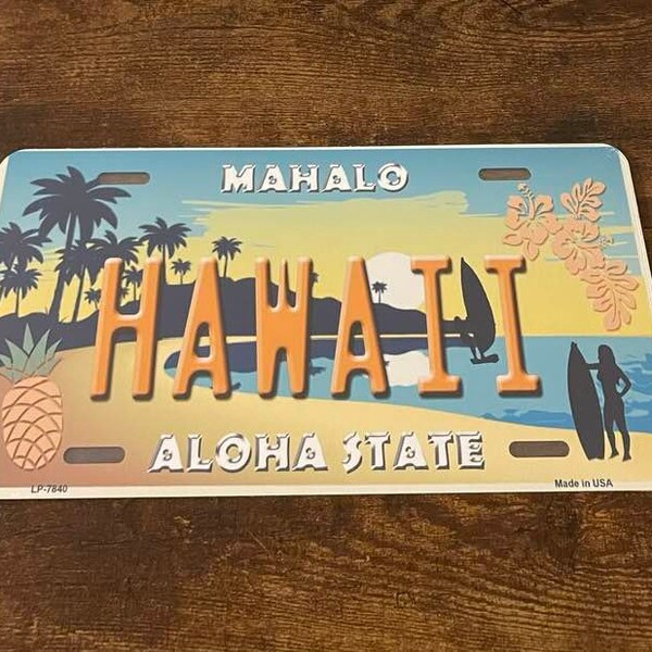 Hawaii License Plate Etsy