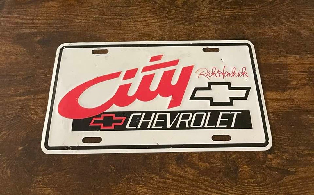City Chevrolet Dealership Booster License Plate Rick Hendrick Etsy