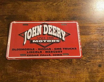 John Deery Motors Oldsmobile Nissan GMC Trucks Matrícula del concesionario Cedar Falls Iowa