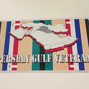 Persische Golf Kriegsveteranen Booster Nummernschild Golf Krieg irak