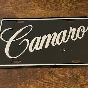 Camaro Booster License Plate 1967 1968 1969 SS RS