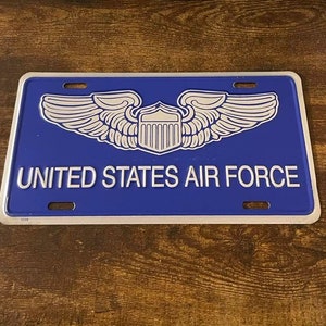 USAF United States Air Force Booster License Plate