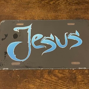 Jesus License Plate Christian Christianity Pastor Gift Sunday School Teacher Church Faithful