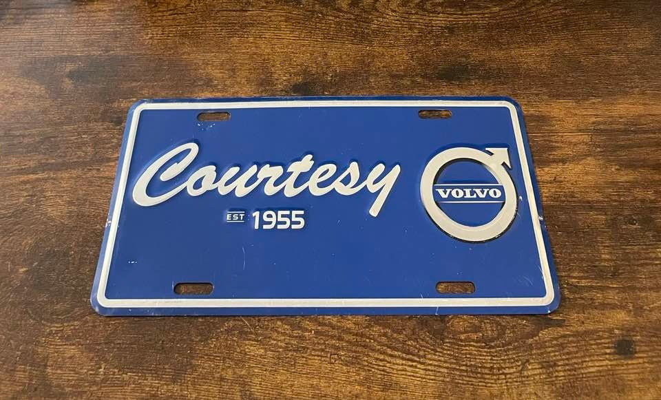 Courtesy Volvo Dealership Booster License Plate Established in