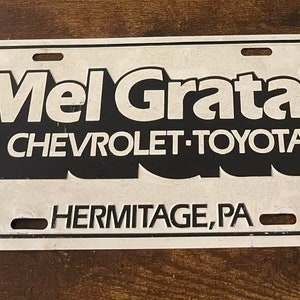 Mel Grata Chevrolet Toyota Concesionario Booster Matrícula Vintage Concesionario Hermitage Pensilvania