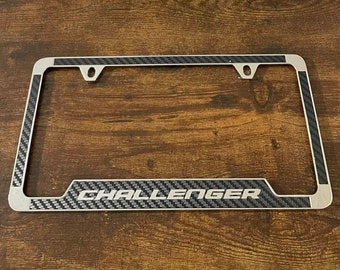 Dodge Challenger Booster License Plate Frame OEM Heavy Metal