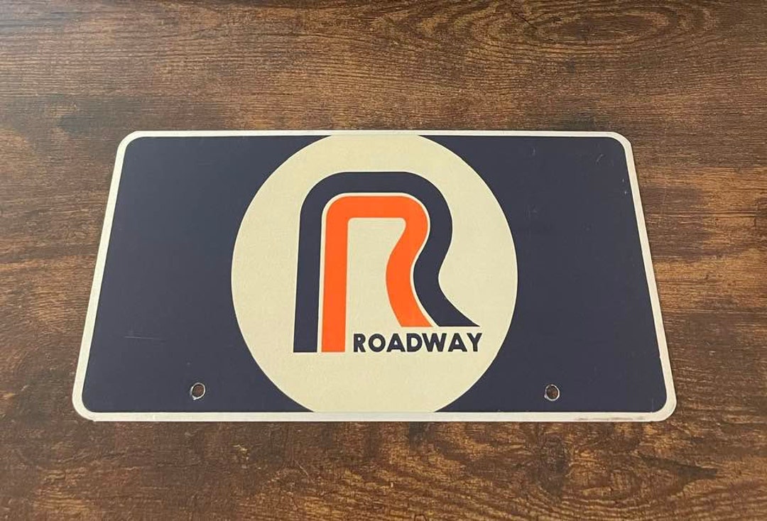 Roadway Booster License Plate Semi Truck Akron Ohio Freight Trucking